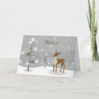 Ahimsa Holiday Reindeer Card