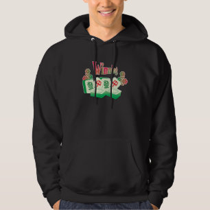 ahjong Club Winning Lucky Tiles Green Hoodie