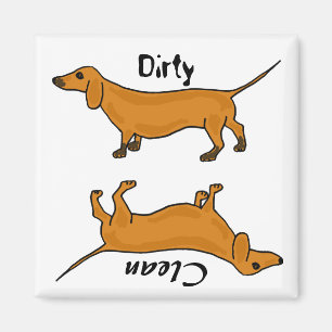 AHL- Dirty Paws dachshund Magnet