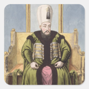 Ahmed I (1590-1617) Sultan 1603-17, from 'A Series Square Sticker