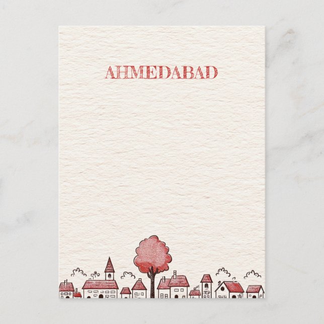 Ahmedabad India Travel Postcard (Front)