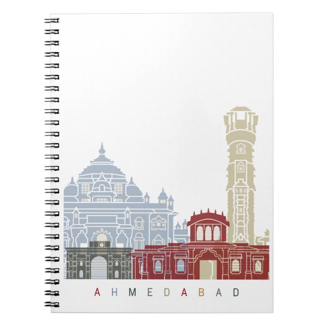 Ahmedabad skyline poster notebook (Front)