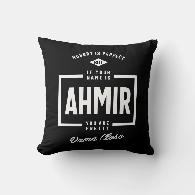 Ahmir Personalised Name Birthday Gift Cushion (Front)