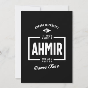 Ahmir Personalised Name Birthday Gift Thank You Card