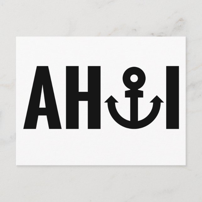 Ahoi with anchor postcard (Front)