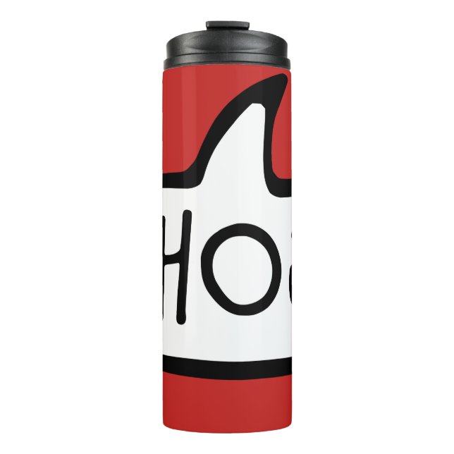 AHOJ! Czech Greeting, Hello Speech Bubble Thermal Tumbler (Front)