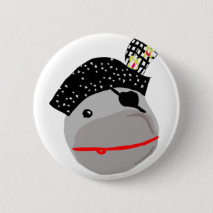 Ahoy! A cute pirate button. 6 Cm Round Badge