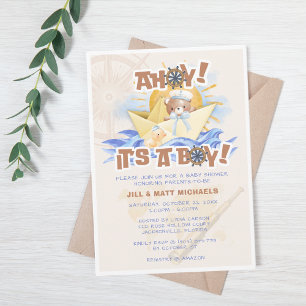 Ahoy! Baby Boy Shower Invitation