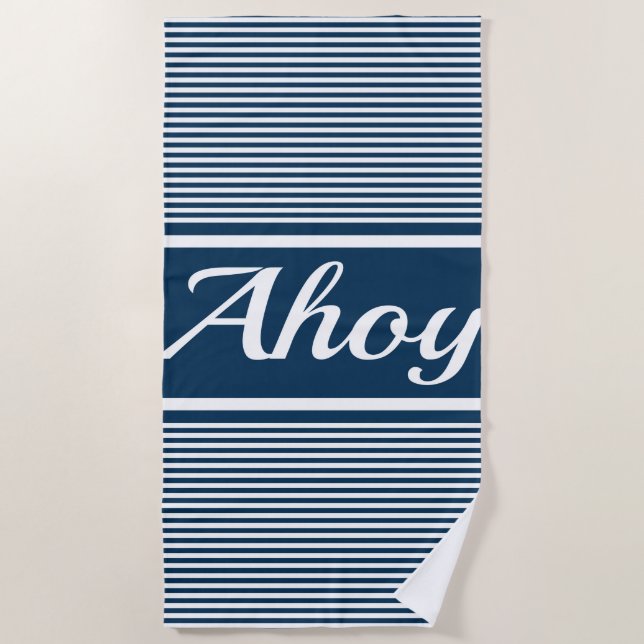 Ahoy Beach Towel (Front)