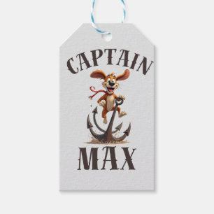 Ahoy Captain Dog – Funny Nautical  Gift Tags
