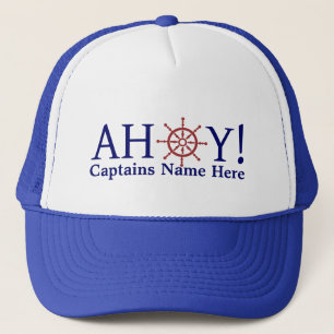 Ahoy Captains Personalised Customisable Trucker Hat