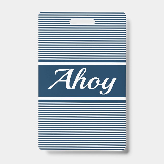 Ahoy ID Badge (Front)