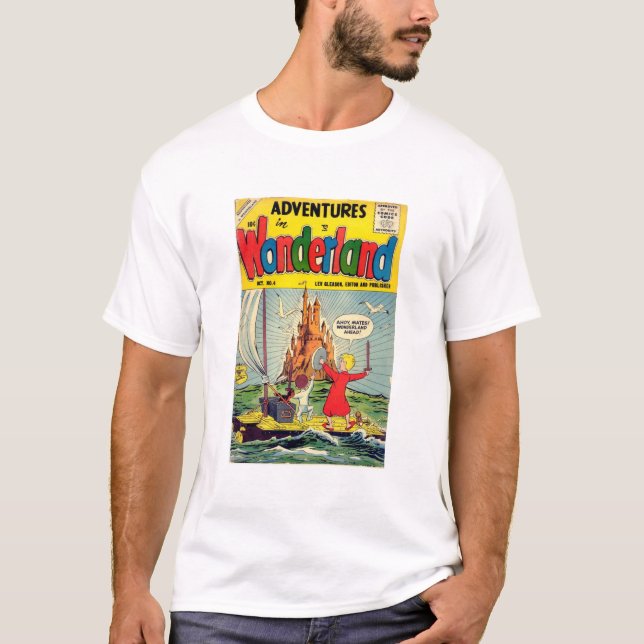 Ahoy - Island - Retro Comics - Genie of the Lamp T-Shirt (Front)