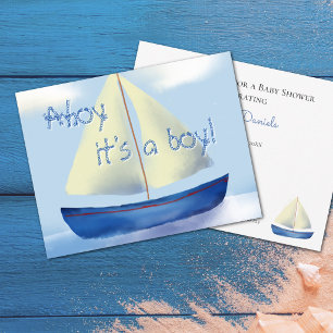 Ahoy It’s a Boy Cute Baby Shower  Invitation