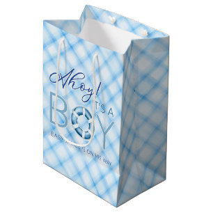 Ahoy It’s a Boy Nautical Baby Shower Gift Bag 