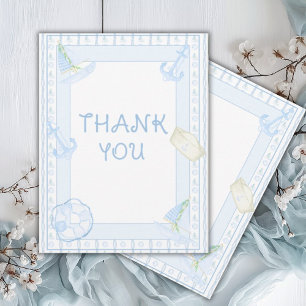 Ahoy It’s a Boy Nautical Thank You Card