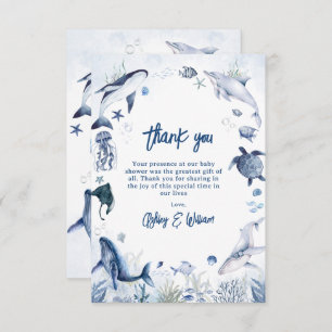 Ahoy! It’s a Boy, Under the Sea Boy Baby Shower Thank You Card
