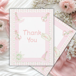 Ahoy It’s a Girl Nautical Thank You Card