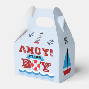Ahoy It's A Baby Boy 4" x 2.5" x 5"  Favour Box