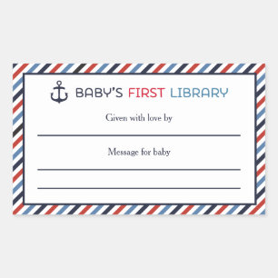 Ahoy It's a Book Bookplate Sticker