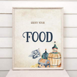 Ahoy It's A Boy Baby Shower Food Sign