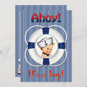Ahoy It's a Boy Baby Shower Invitation