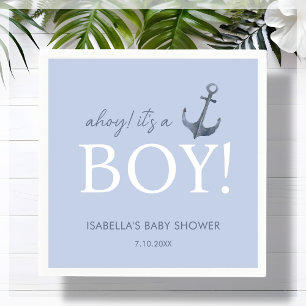 Ahoy! It's a Boy   Baby Shower  Napkin