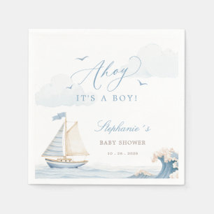Ahoy It's a Boy Baby Shower Paper Napkins