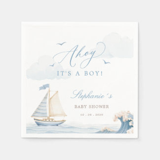 Ahoy It's a Boy Baby Shower Paper Napkins