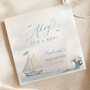 Ahoy It's a Boy Baby Shower Paper Napkins