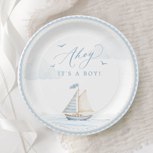 Ahoy It's a Boy Baby Shower Paper Plates