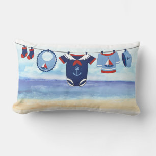 Ahoy It's A Boy Baby Shower Pillow