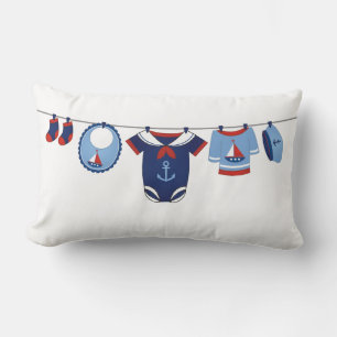 Ahoy It's A Boy Baby Shower Pillow