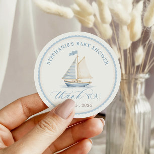 Ahoy It's a Boy Baby Shower Stickers