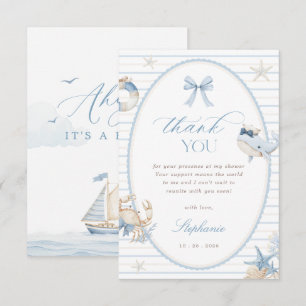 Ahoy It's a Boy Baby Shower Thank You Card