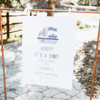 Ahoy It's A Boy Baby Shower Welcome Sign
