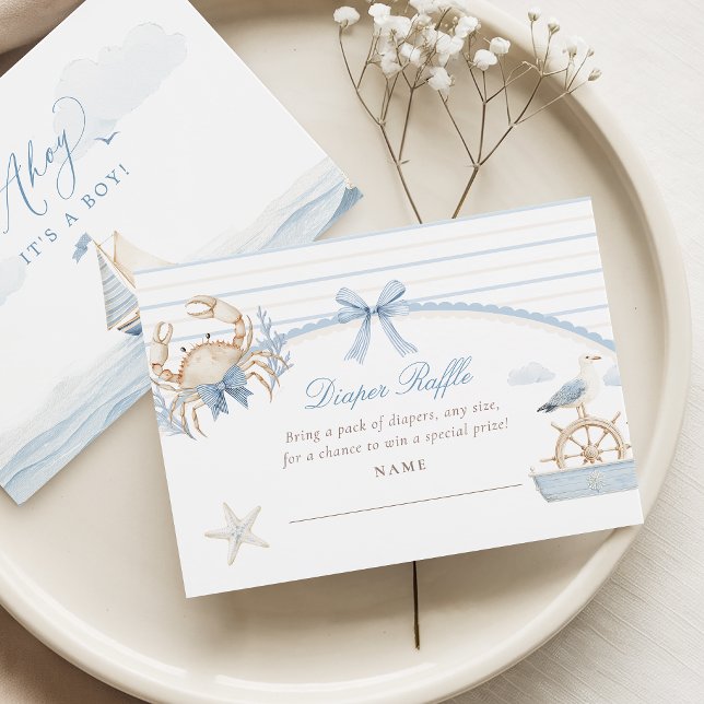 Ahoy It's a Boy Diaper Raffle Card (Creator Uploaded)