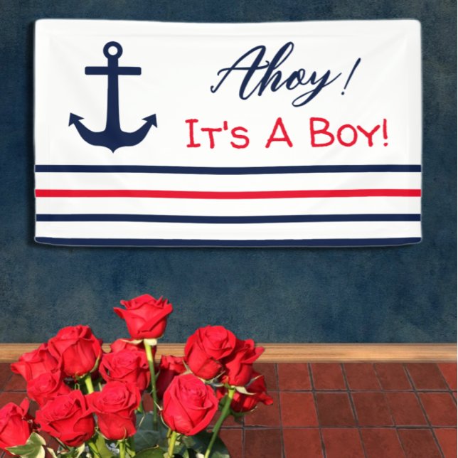Ahoy It's A Boy! Nautical Baby Shower Banner (Creator Uploaded)