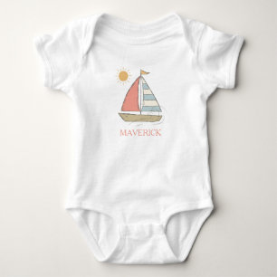 Ahoy it's a Boy Nautical Baby Shower Bodysuit