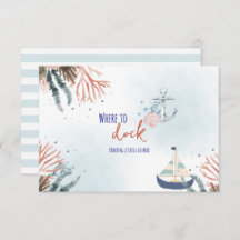 Ahoy It's a Boy Nautical Baby Shower Enclosure Car