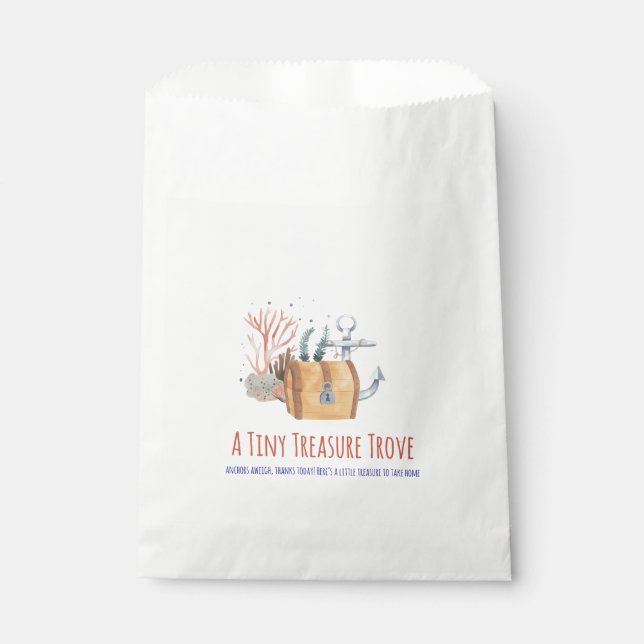 Ahoy It's a Boy Nautical Baby Shower Favour Bags (Front)