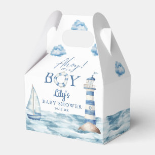 Ahoy Its A Boy Nautical Baby Shower Favour Box