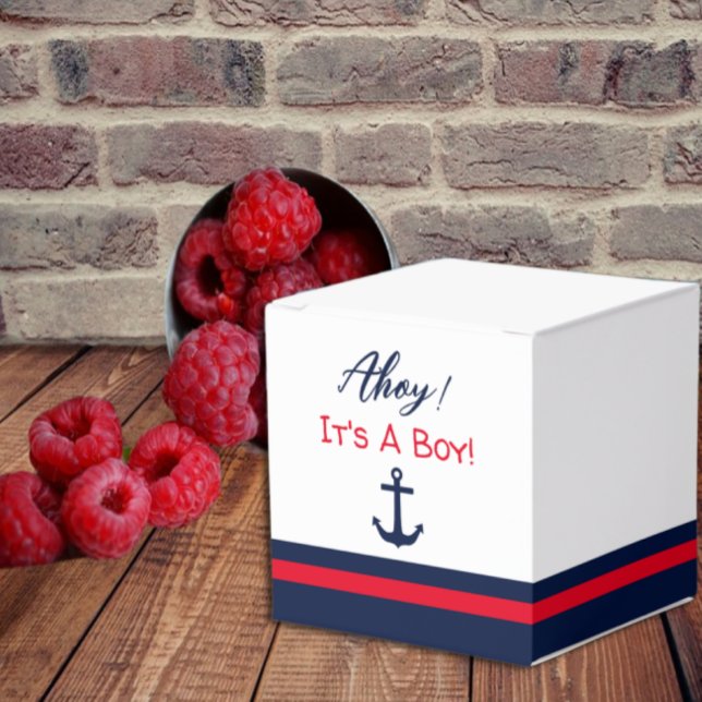 Ahoy It's A Boy! Nautical Baby Shower Favour Box (Creator Uploaded)