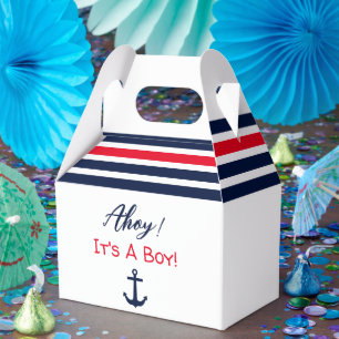 Ahoy It's A Boy! Nautical Baby Shower Favour Box
