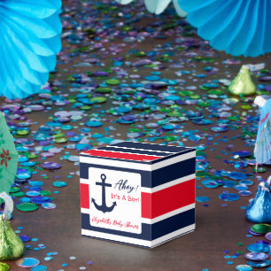 Ahoy It's A Boy! Nautical Baby Shower Favour Box