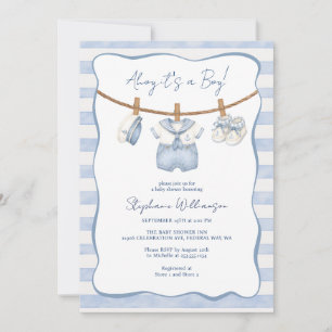 Ahoy It's a Boy Nautical Baby Shower Invitation
