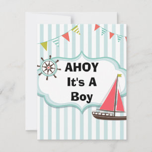 Ahoy It's a Boy Nautical Baby Shower Invitation