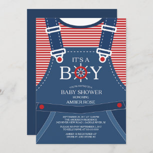 Ahoy It's a Boy!  Nautical Baby Shower Invitation