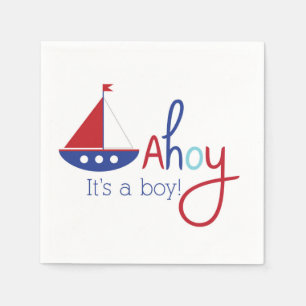 Ahoy its a boy! Nautical baby shower Napkins