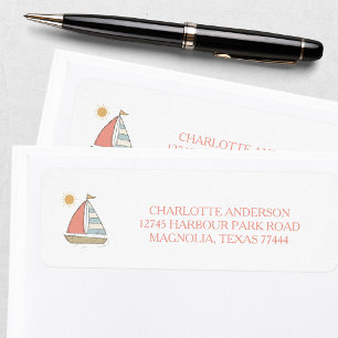 Ahoy it's a Boy Nautical Baby Shower Return Address Label